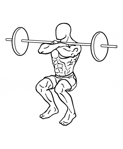 Oberschenkel Übungen - Front-Squat / Frontkniebeuge - Ende oberschenkel trainieren