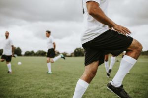 Fußballspieler beim Training